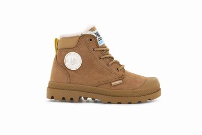 Botas Palladium PAMPA HI CUFF WPS OZ Niños Marrones | Costa Rica-06238